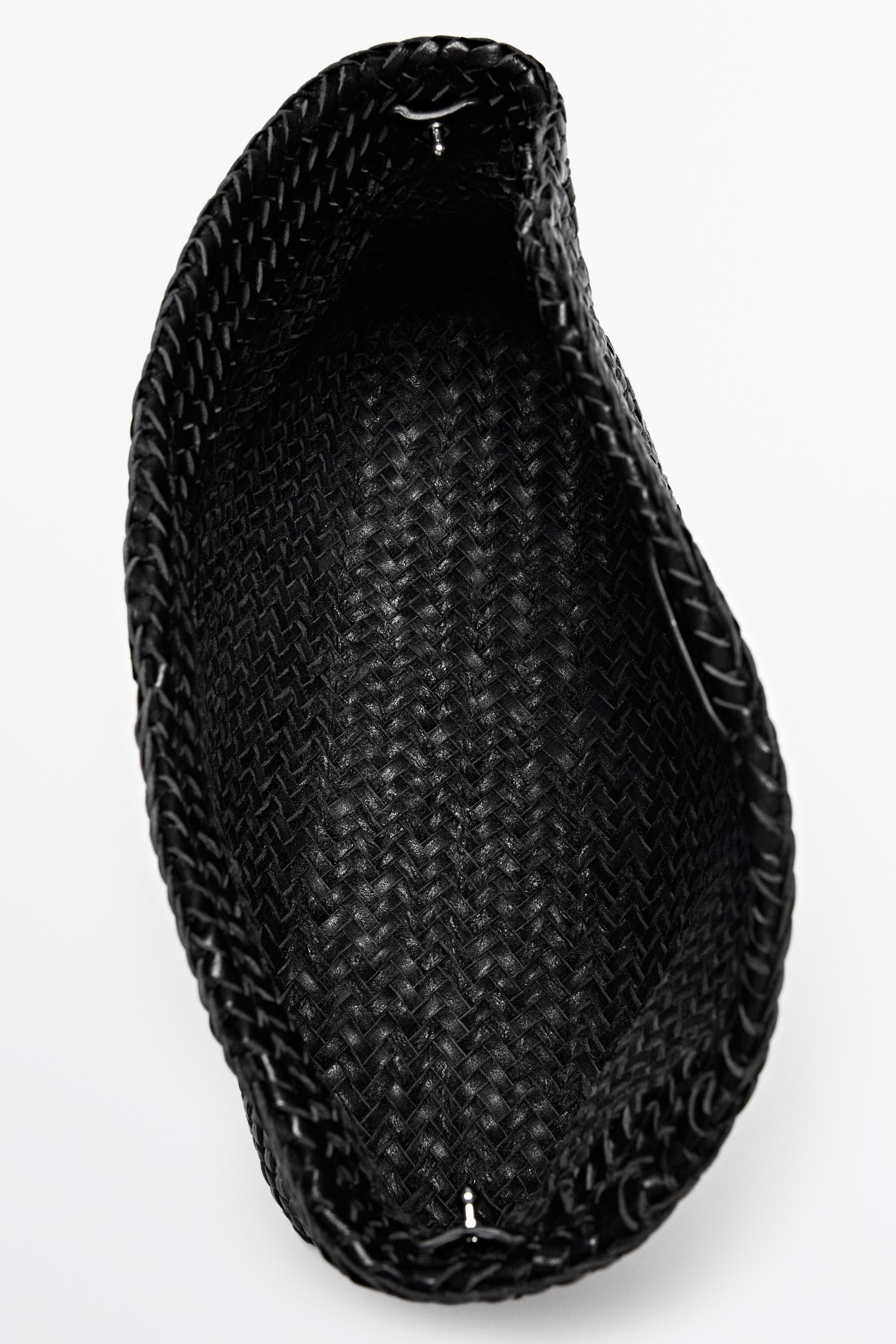 Braided nappa leather bag